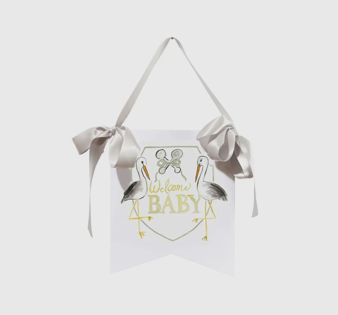 Welcome Baby Stork Hanger