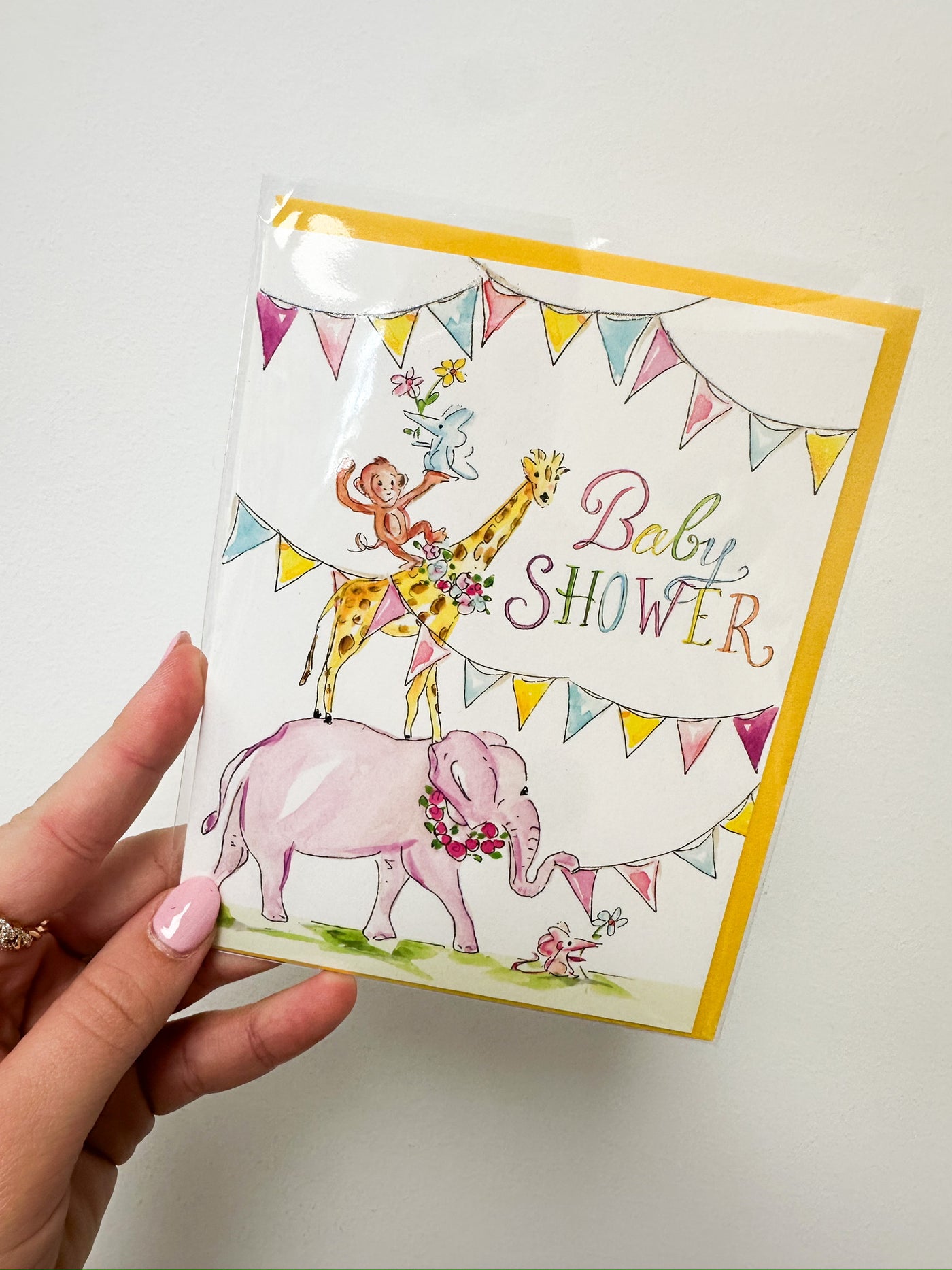 Baby Shower Circus Animals Card