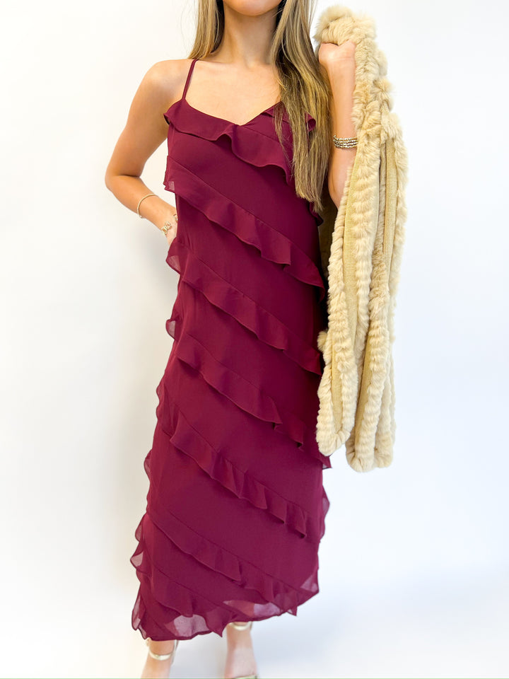 Wine All Invited Maxi Dress