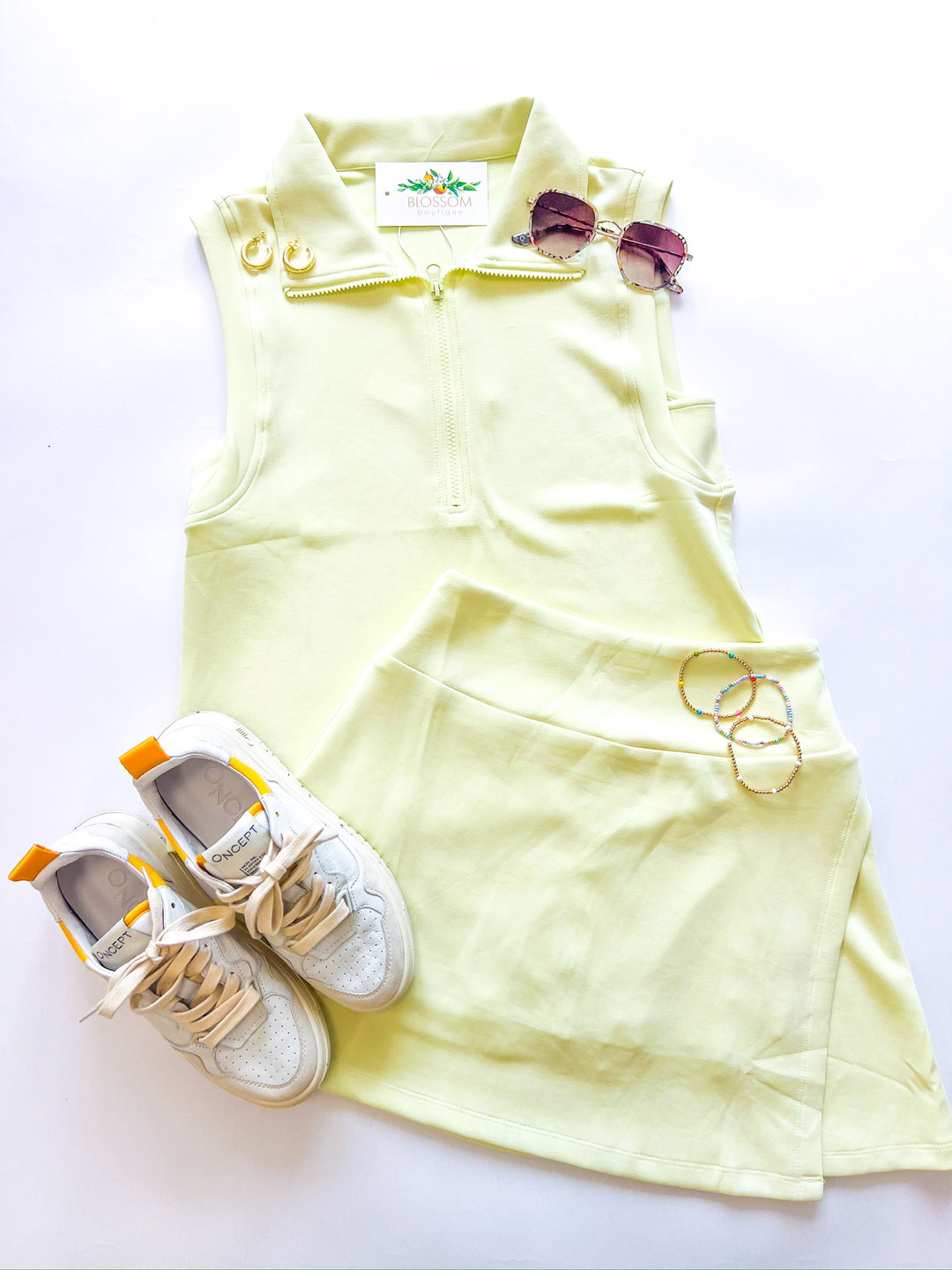 Lemon Cream Modal Sleeveless Top