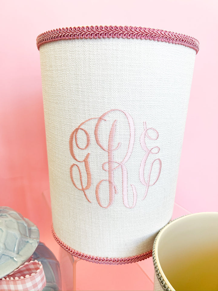 Monogram Waste Basket