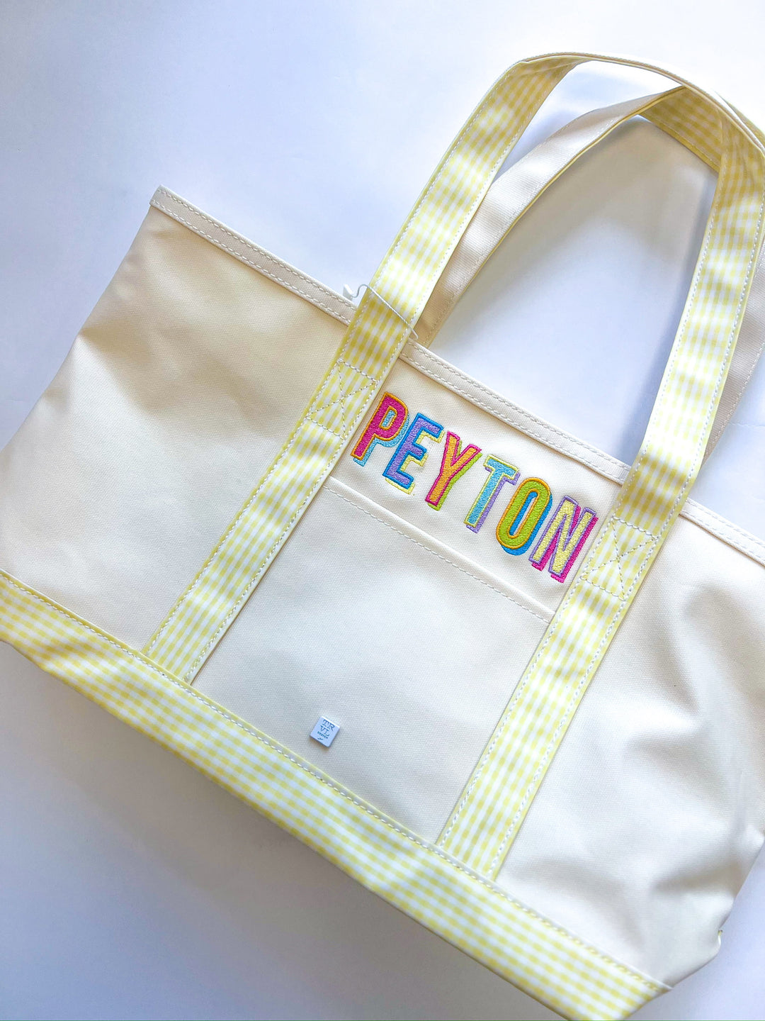 Buttercup Trim Coated Canvas Medium Tote