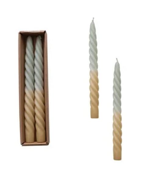 Mint Ombre Taper Candles