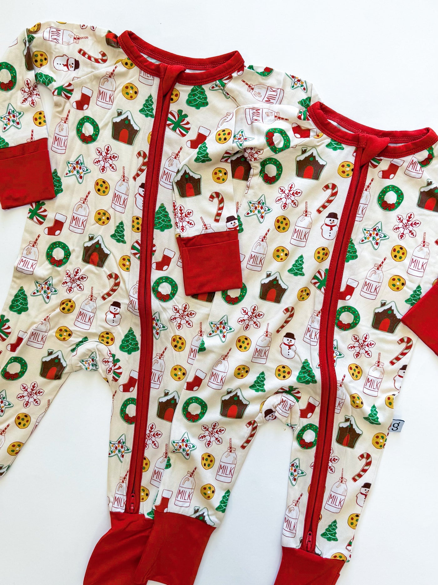 Christmas Cookie Zip Pajama 0-3Mo.