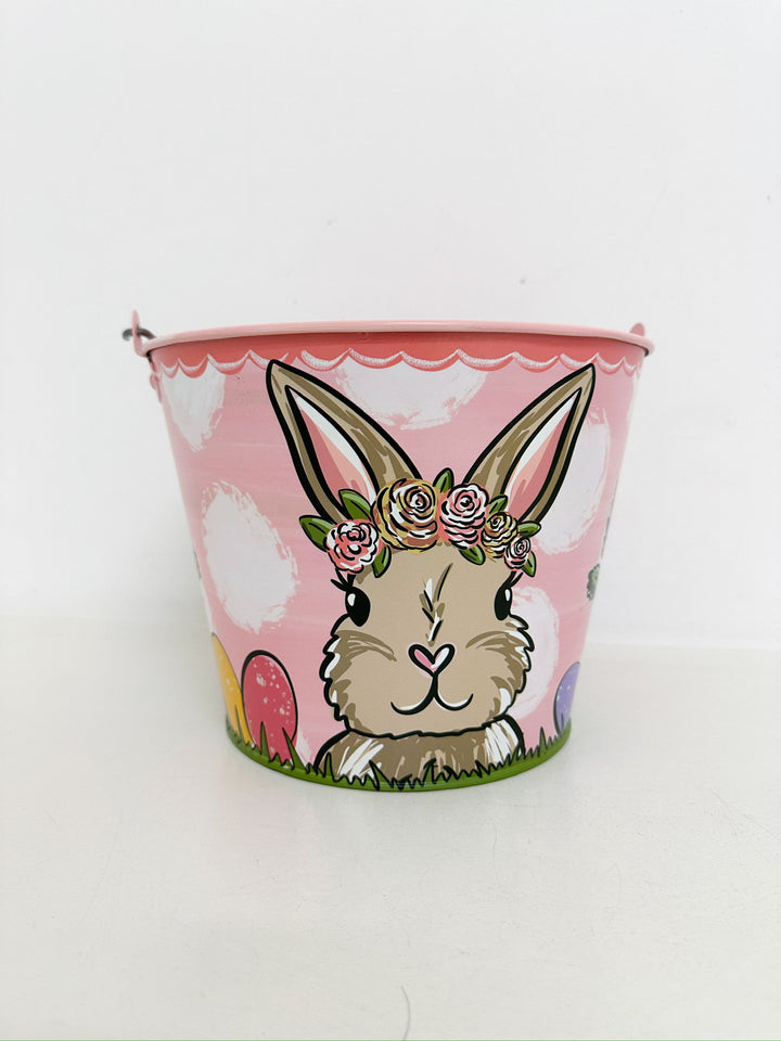 Girl Rabbit Easter Egg Pail