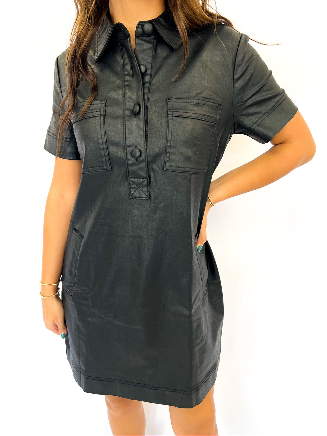 Tatiana Black Placket Dress