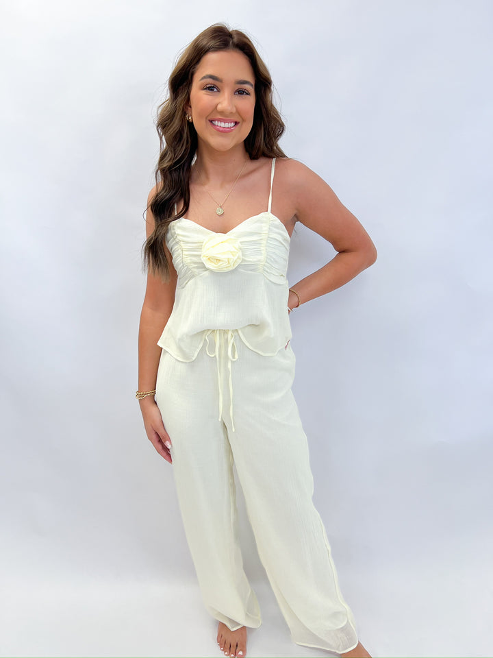 Ivory Spritz Rose Pant Set