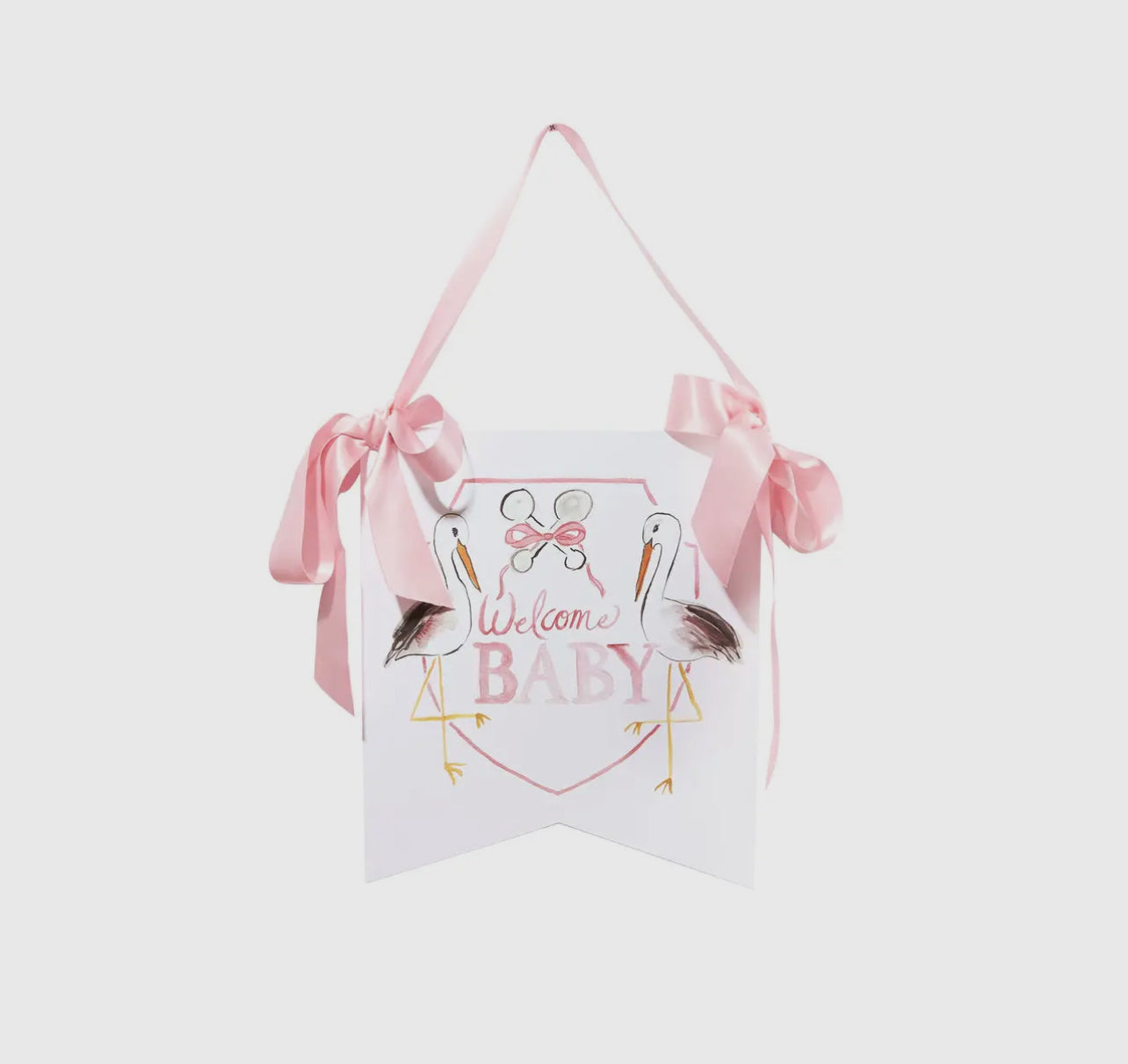 Welcome Baby Stork Hanger