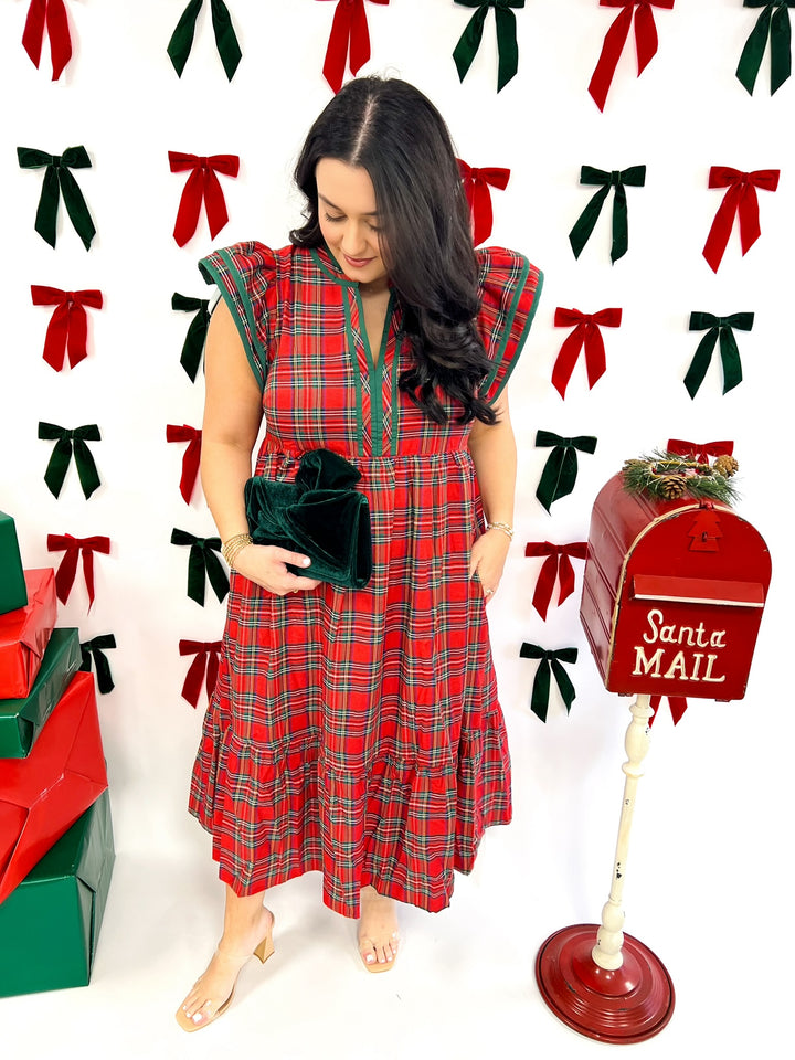 Red Holiday Classic Midi Dress