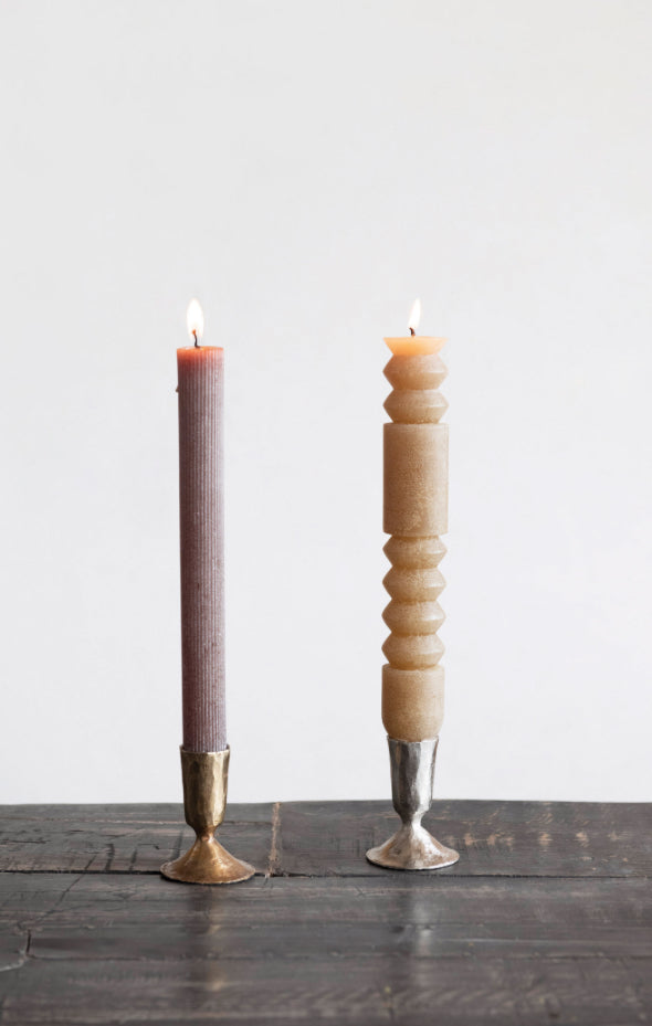 Mixed Metal Taper Candle Holder