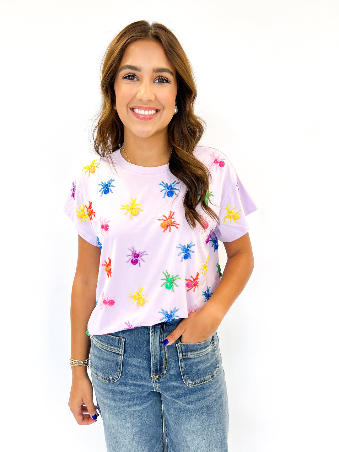 Lavender Multi Spider Tee