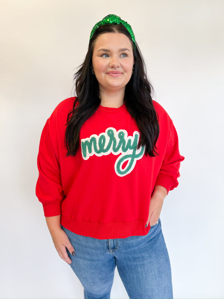 Red Merry Sweatshirt