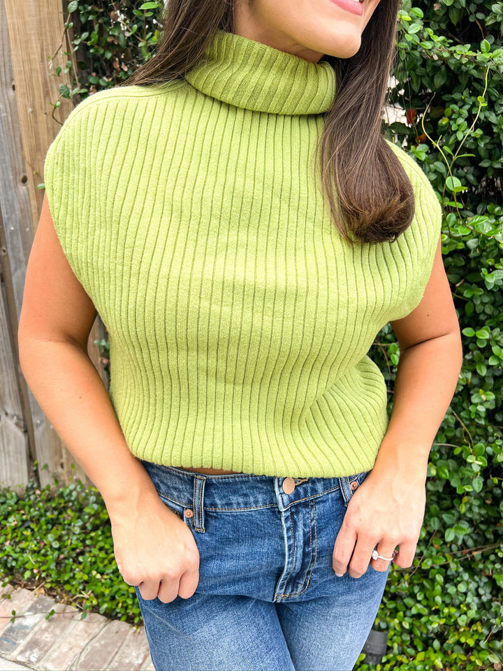 Green Marlon Turtleneck