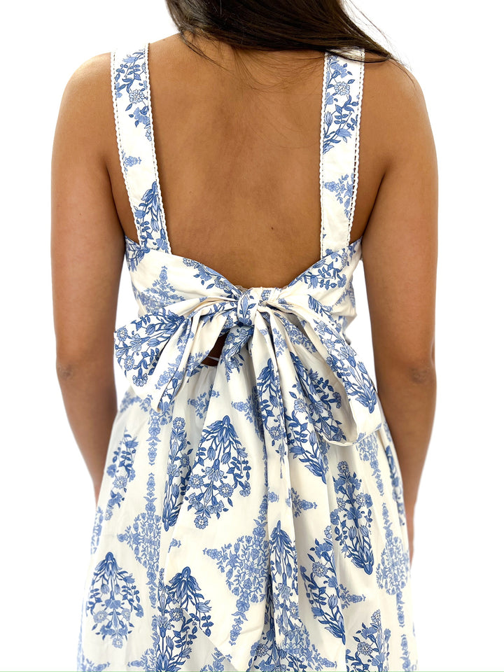 French Floral Tank Maxi Dress