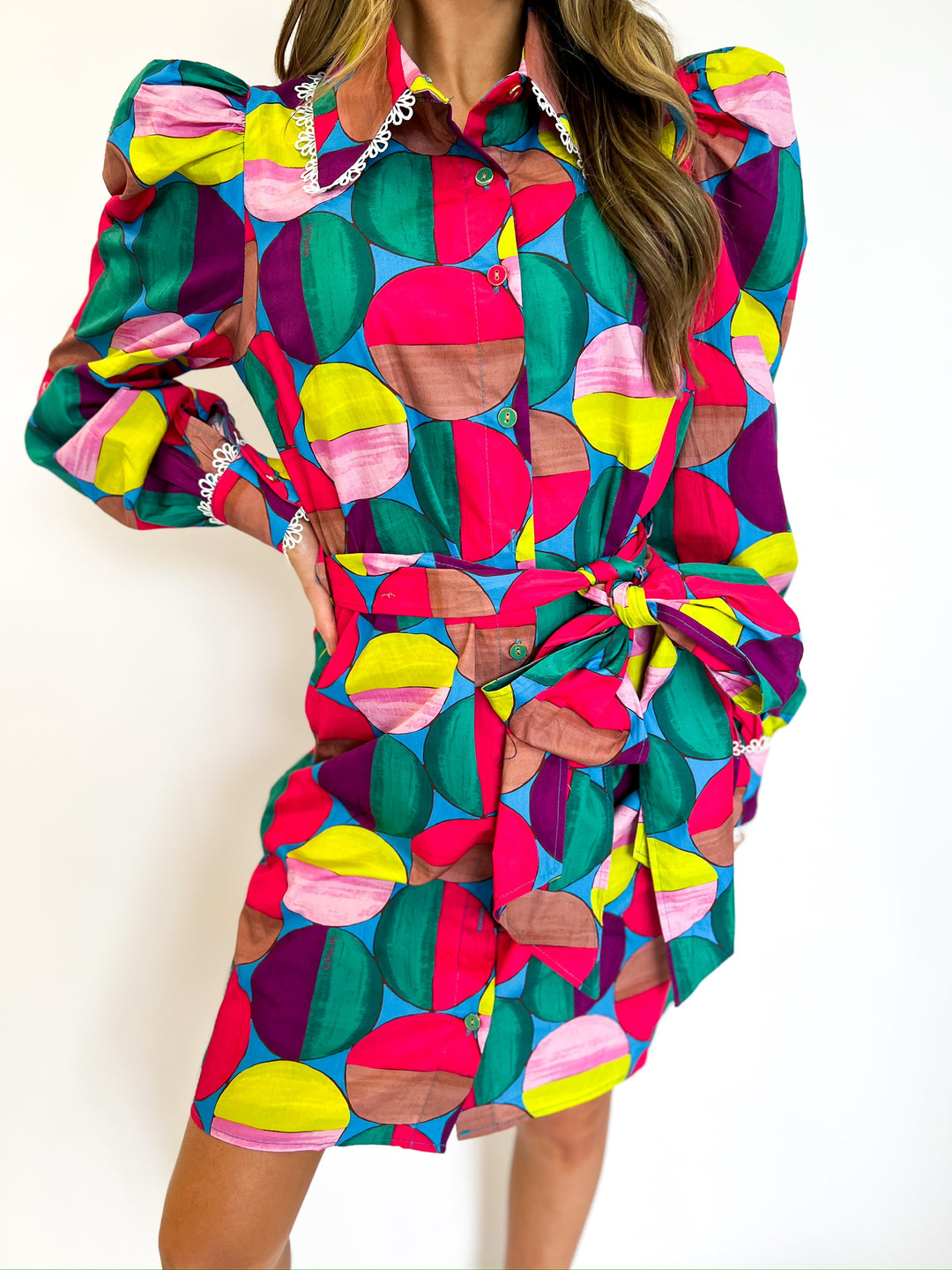 Multi Modern Pop Shirt Dress