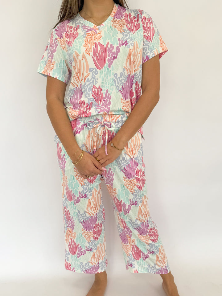 Alli Coral Cove Pajama Pant Set