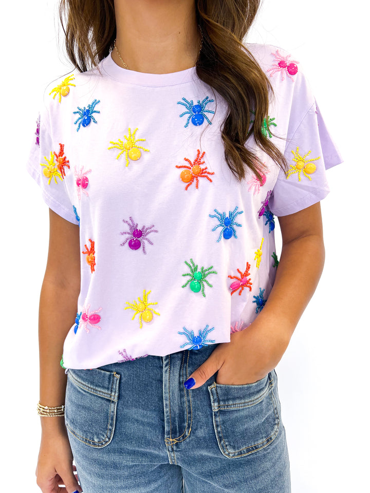 Lavender Multi Spider Tee