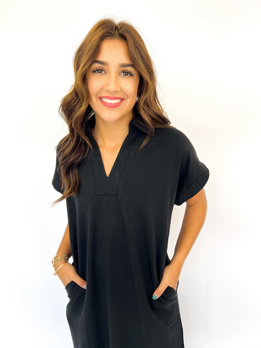 Black Lounge Midi Dress