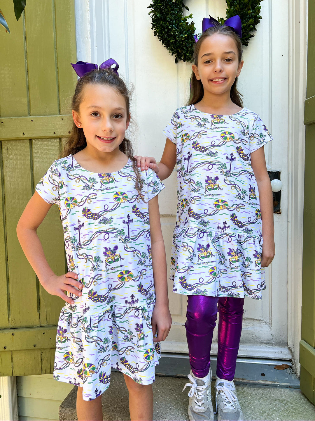 Mardi Gras Toile Little Clara Dress