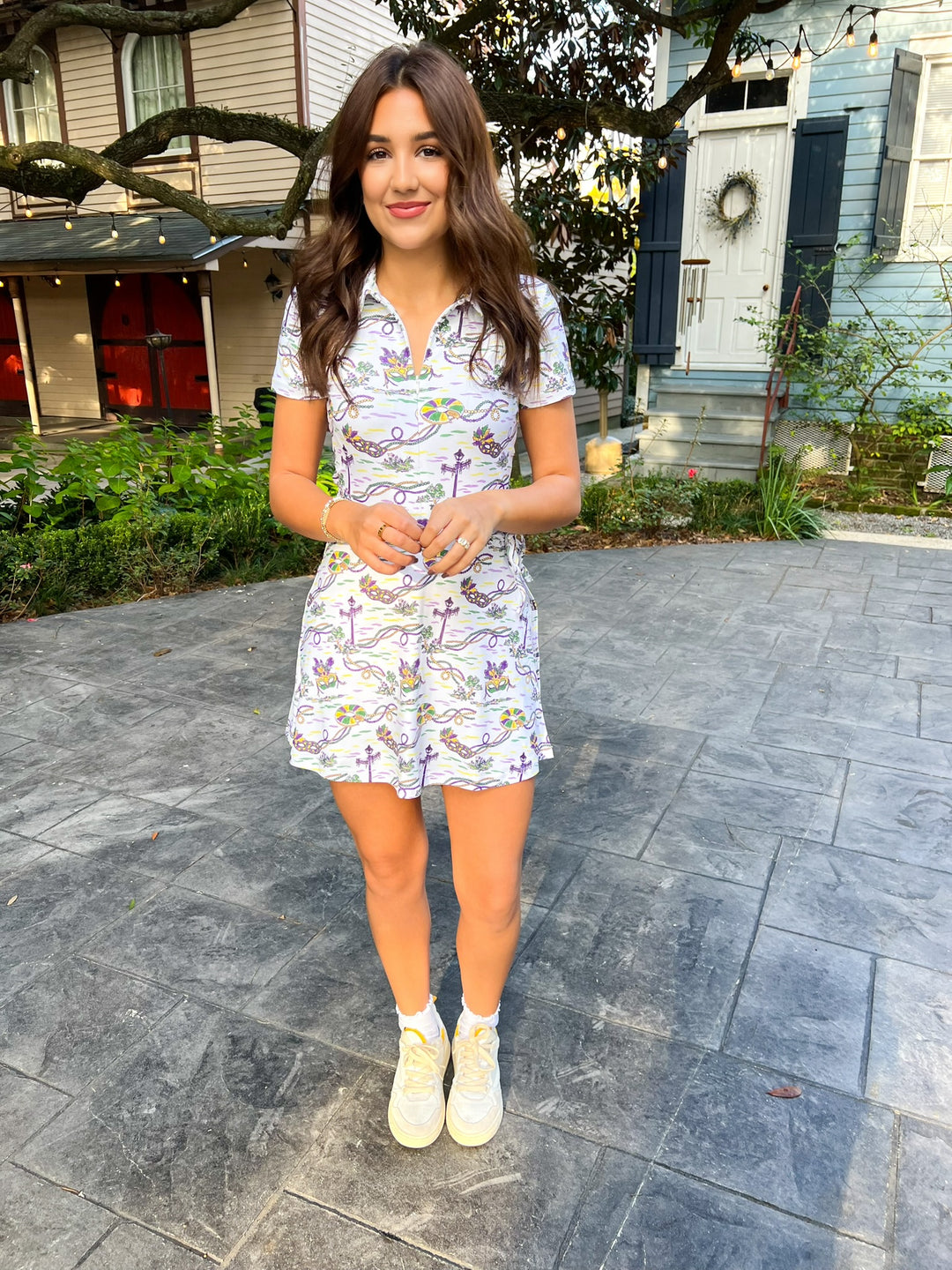 Mardi Gras Toile Ivy 2.0 Dress