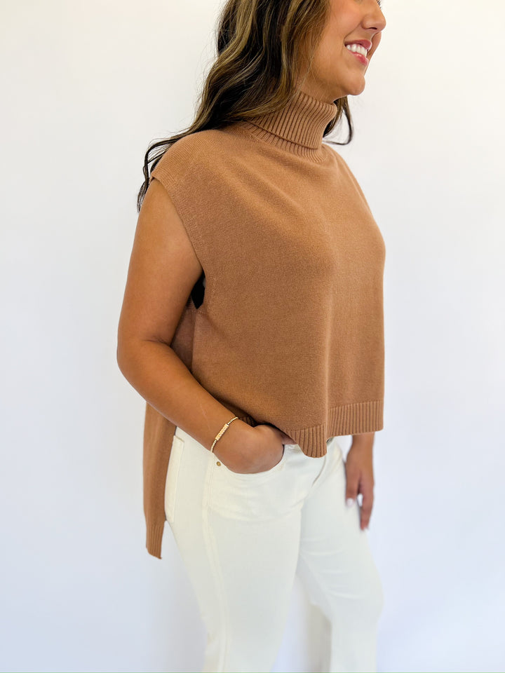 Camel Halo Sleeveless Sweater