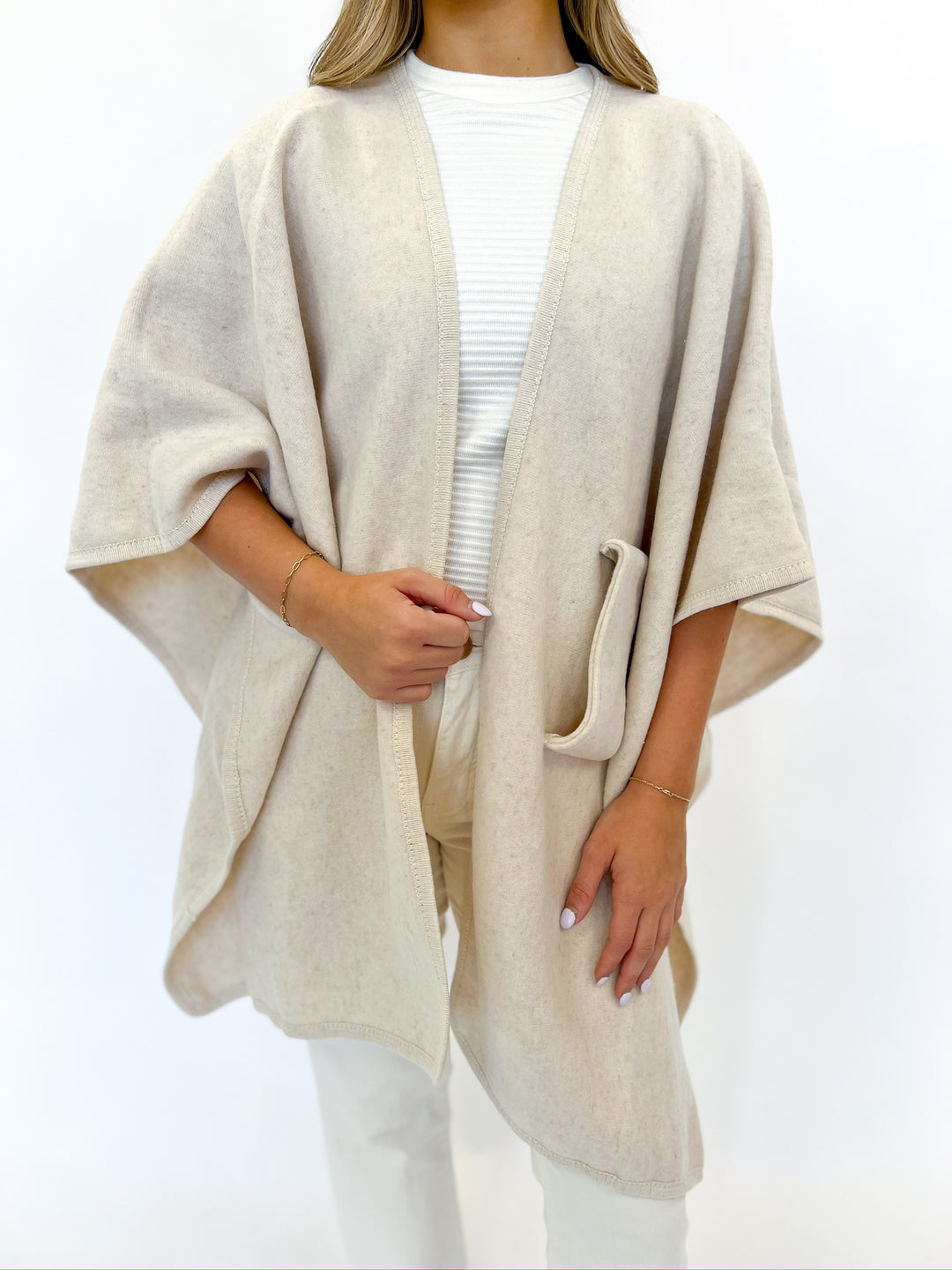 Beige Knit Wrap