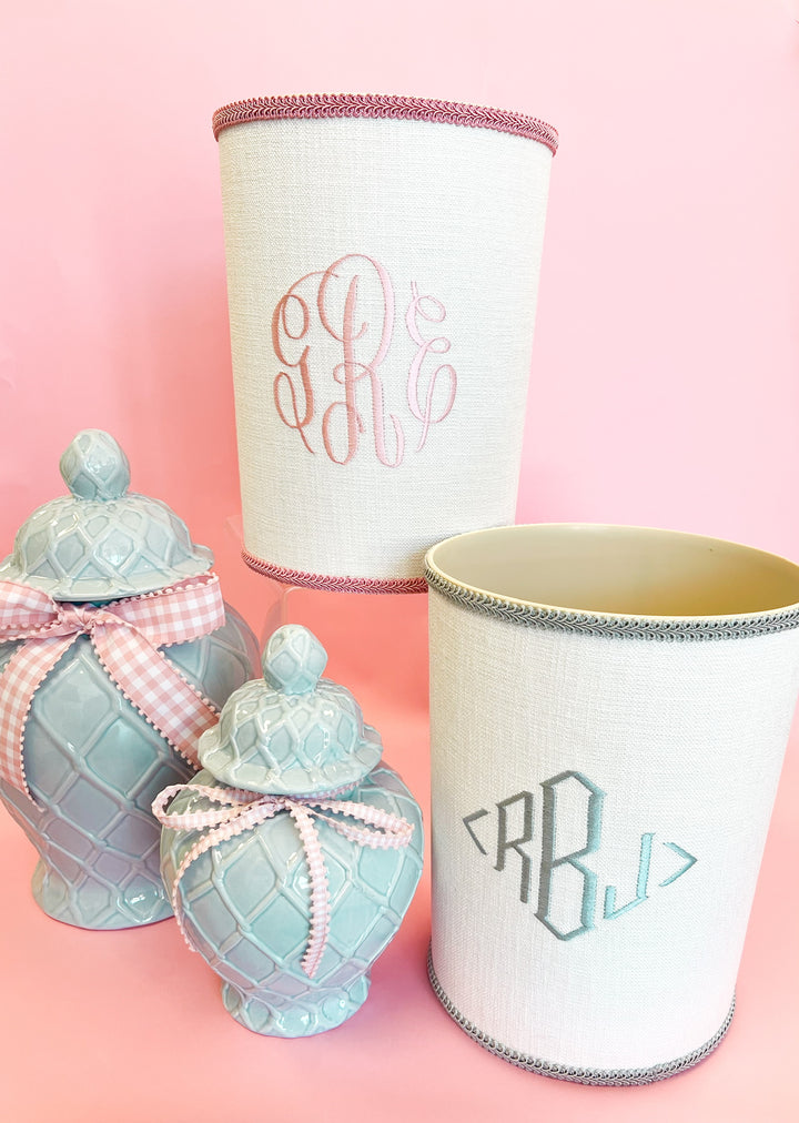 Monogram Waste Basket