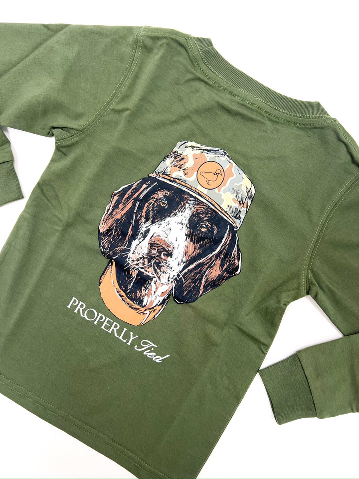 Olive Boys Man’s Best Friend Long Sleeve Shirt