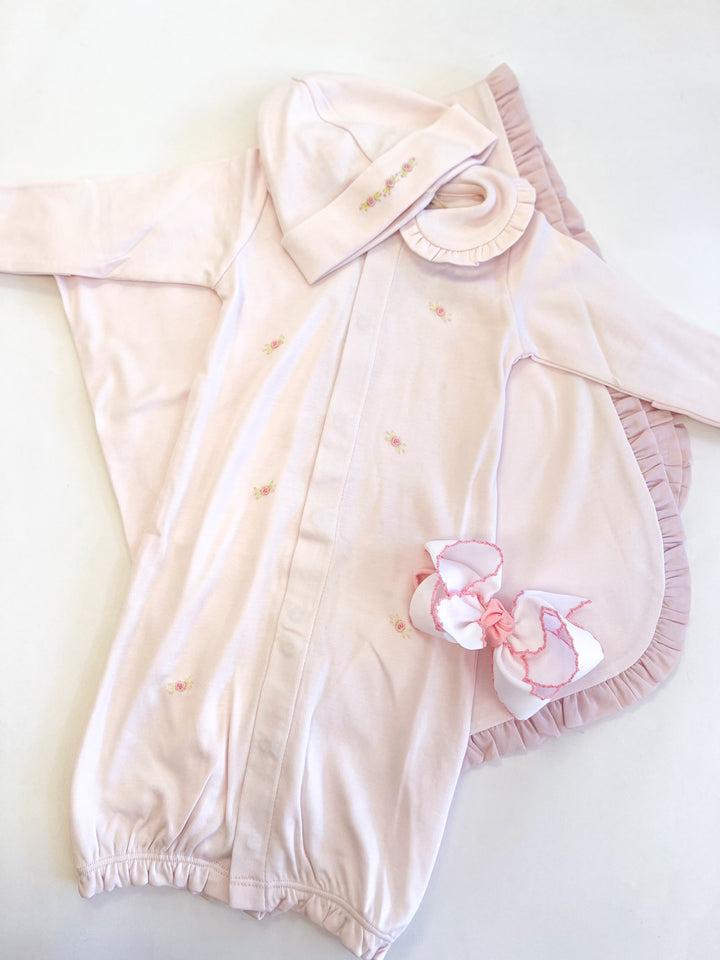 Sweet Rose Gown & Hat Set