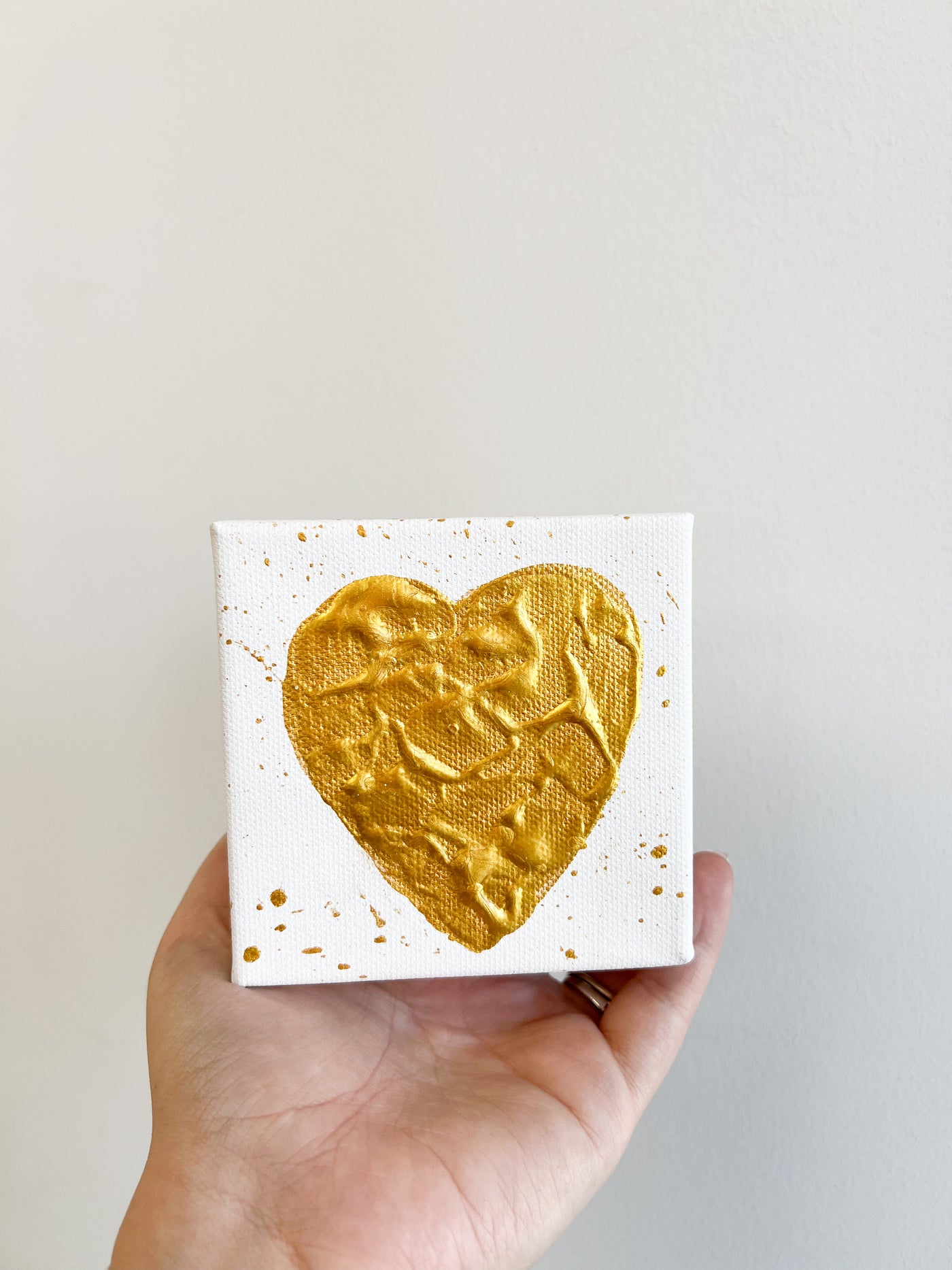 Gold Heart Canvas Art