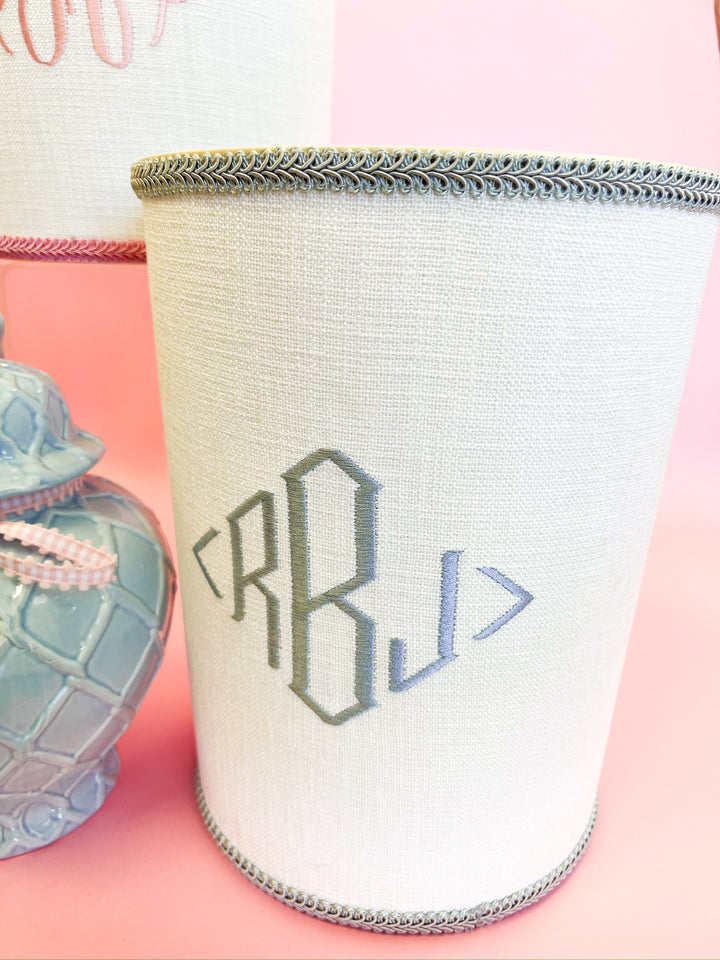 Monogram Waste Basket