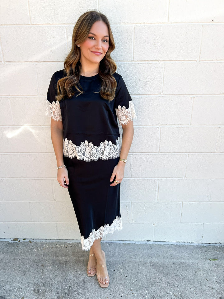 One of a Kind Lace Black Top