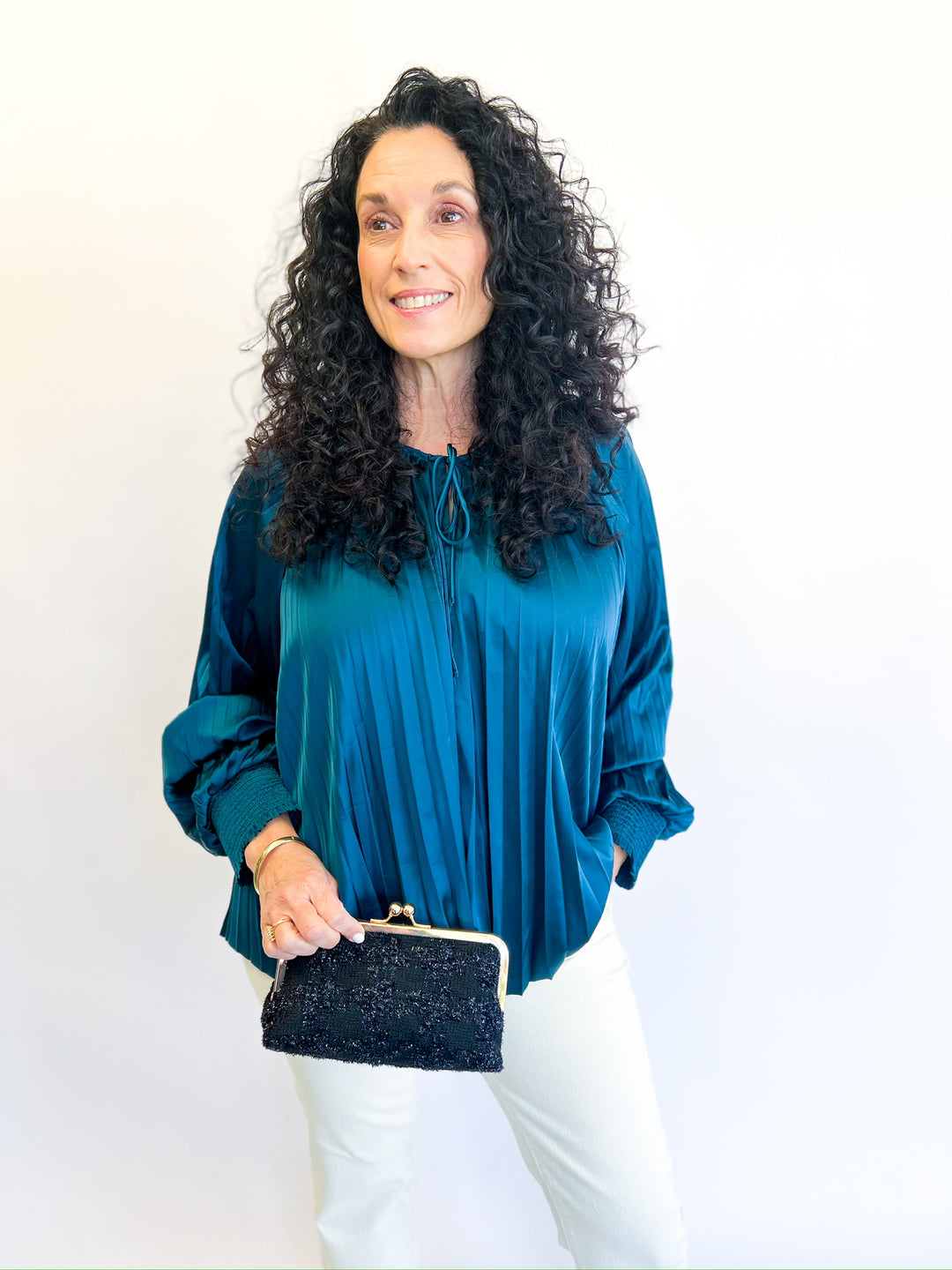 Deep Teal Deletta Blouse