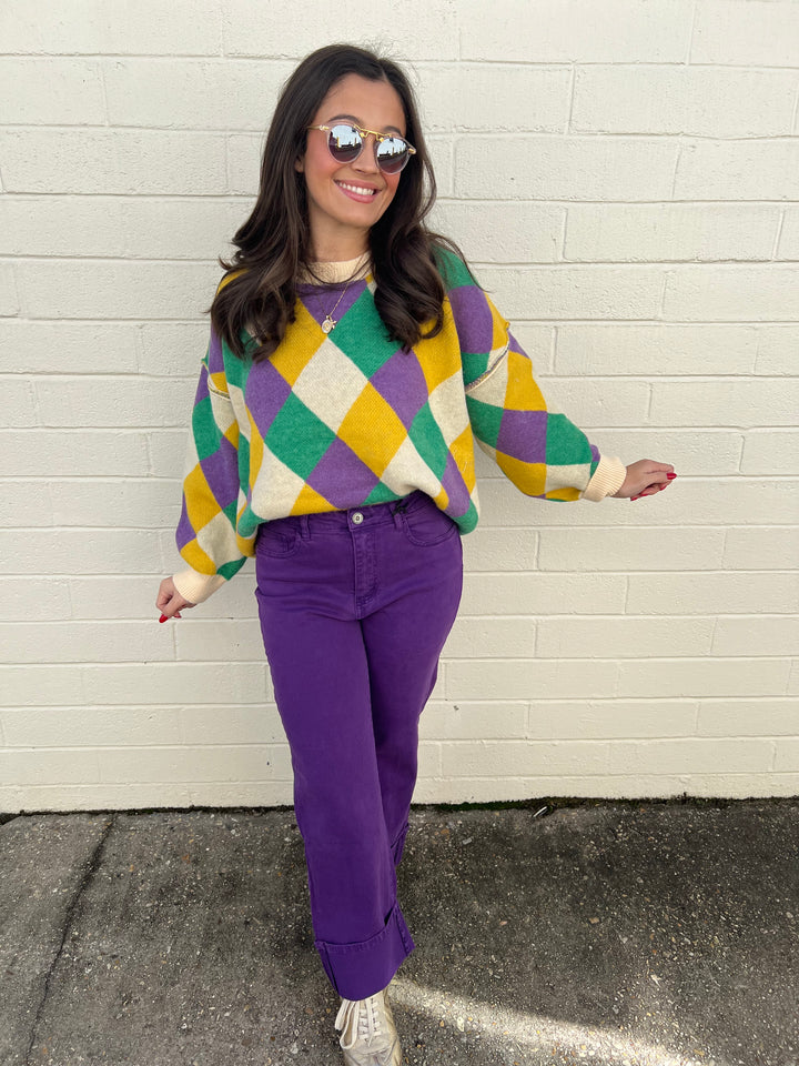 Purple Straight Leg w/ Hem