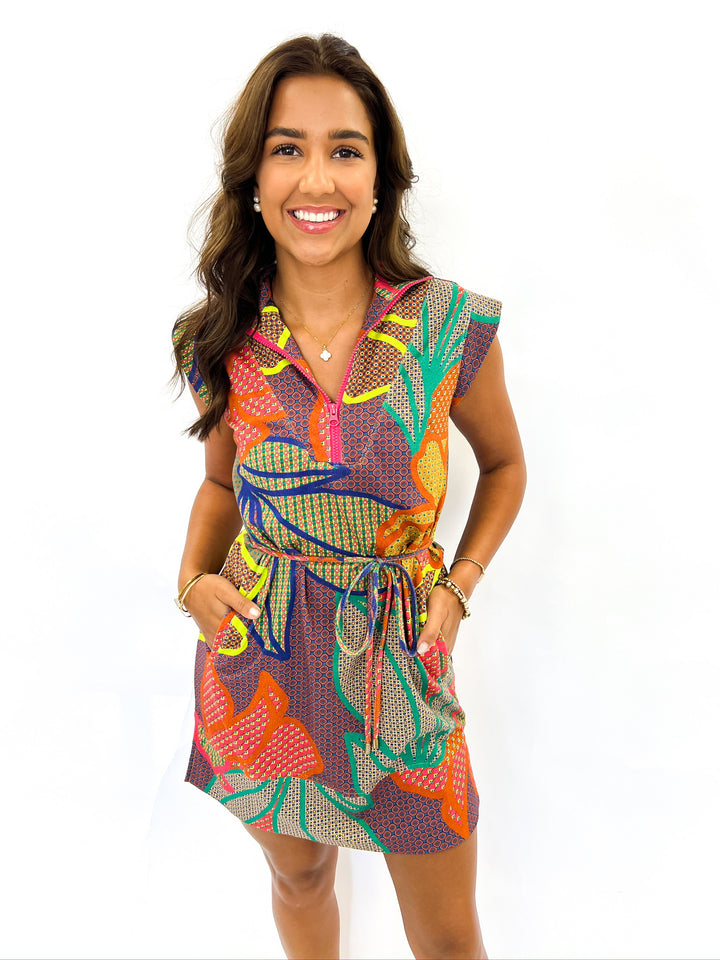 Geo Floral Leigh Dress