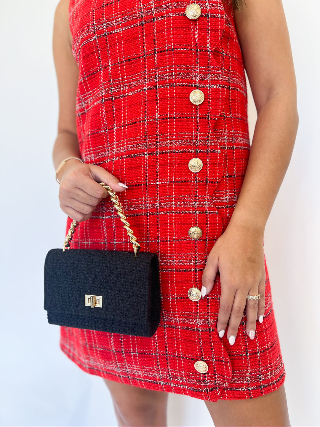 Reed Red Tweed Dress