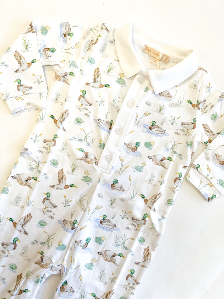 Mallard Ducks Printed Playsuit