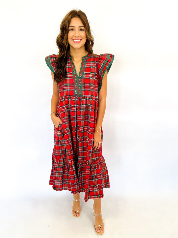 Red Holiday Classic Midi Dress