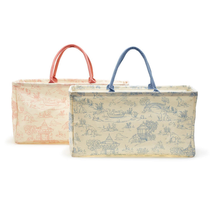 Toile Storage Tote/ Hamper