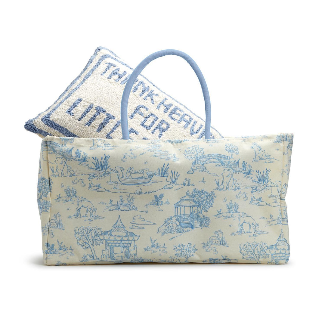 Toile Storage Tote/ Hamper