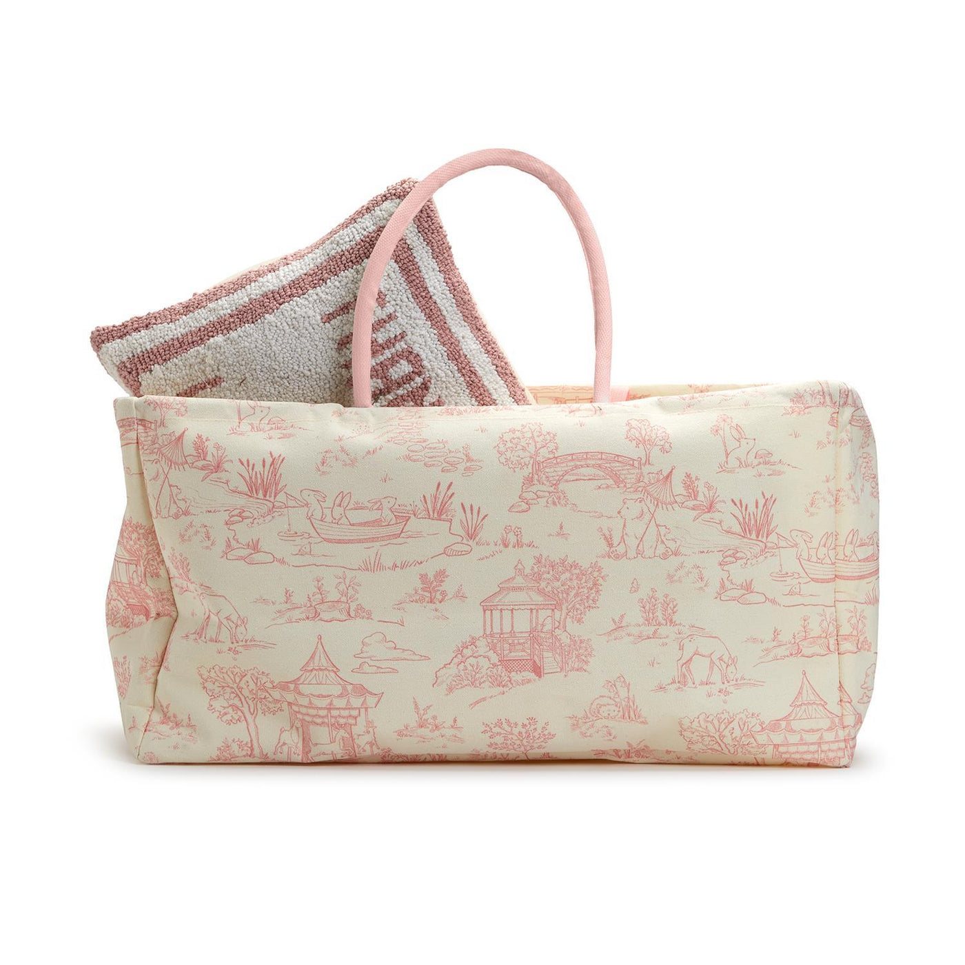 Toile Storage Tote/ Hamper