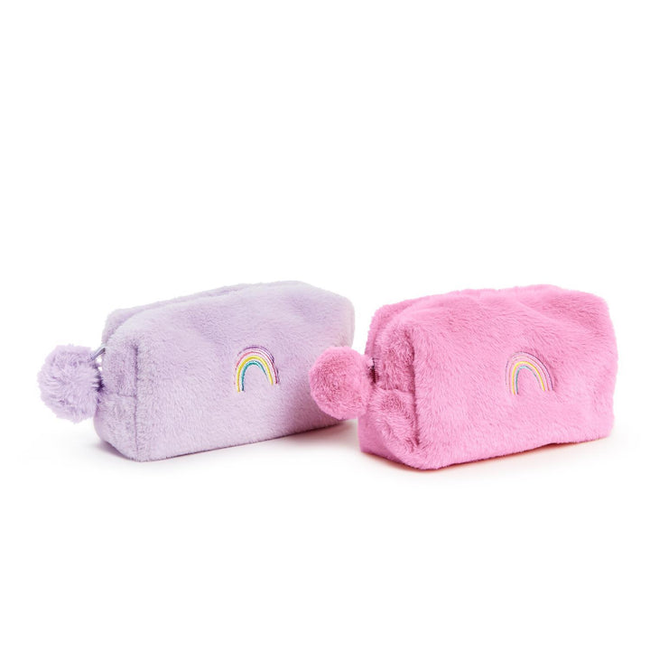 Faux Fur Rainbow Pouch