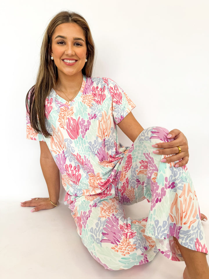 Alli Coral Cove Pajama Pant Set