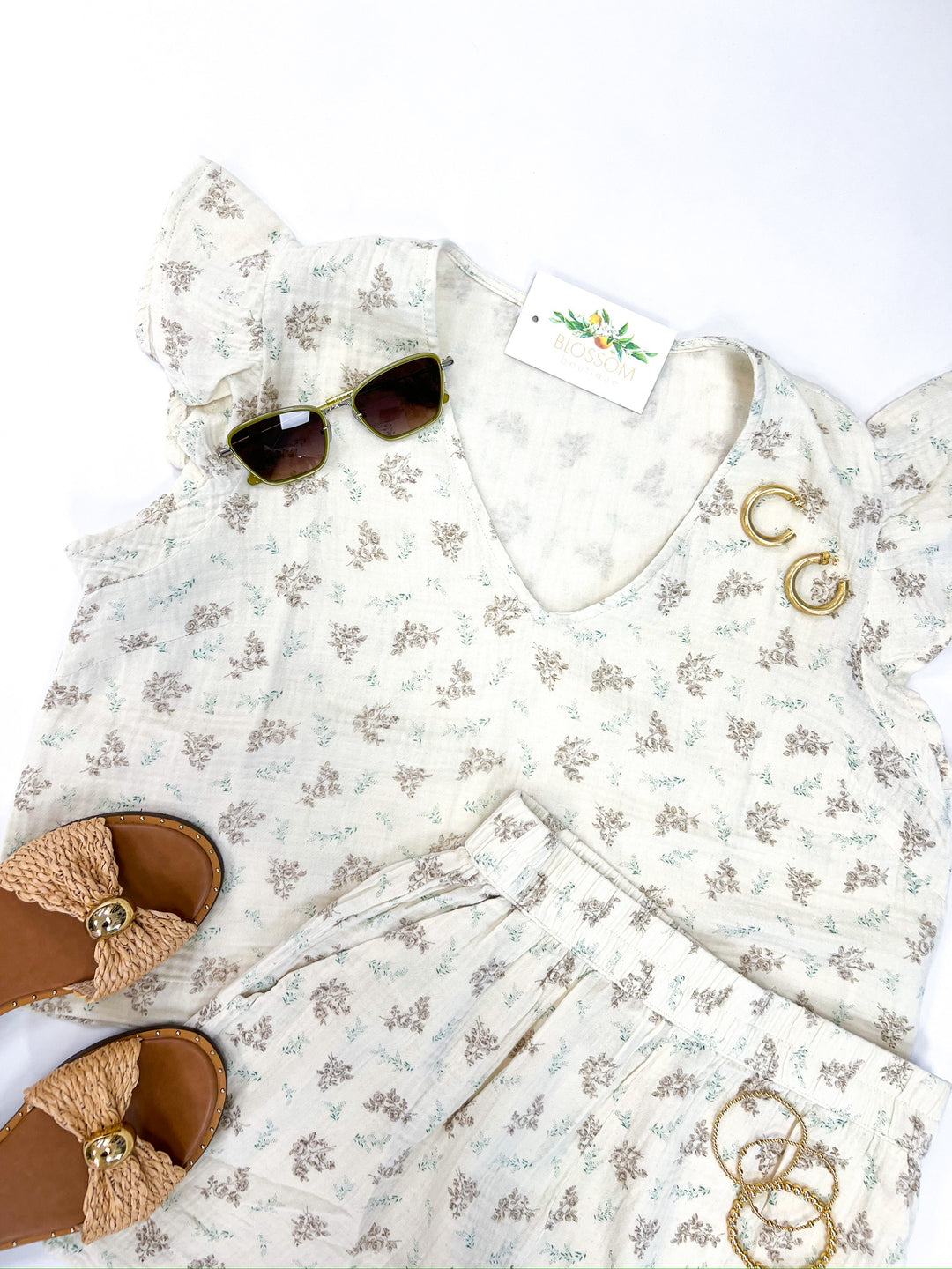 Vintage Gauze Vneck Top