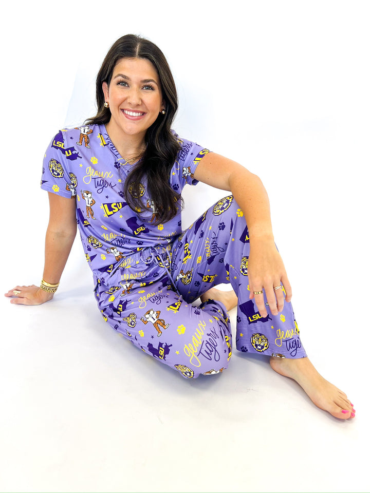 Alli LSU Purple Pant Set