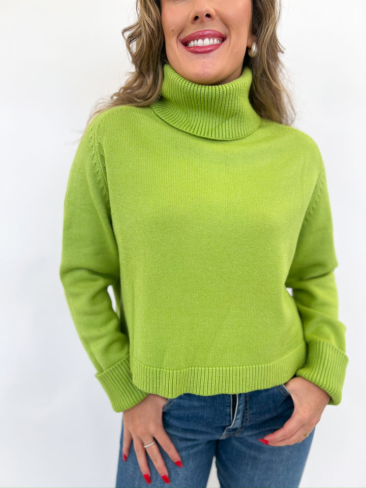 Green Pugsie Turtleneck