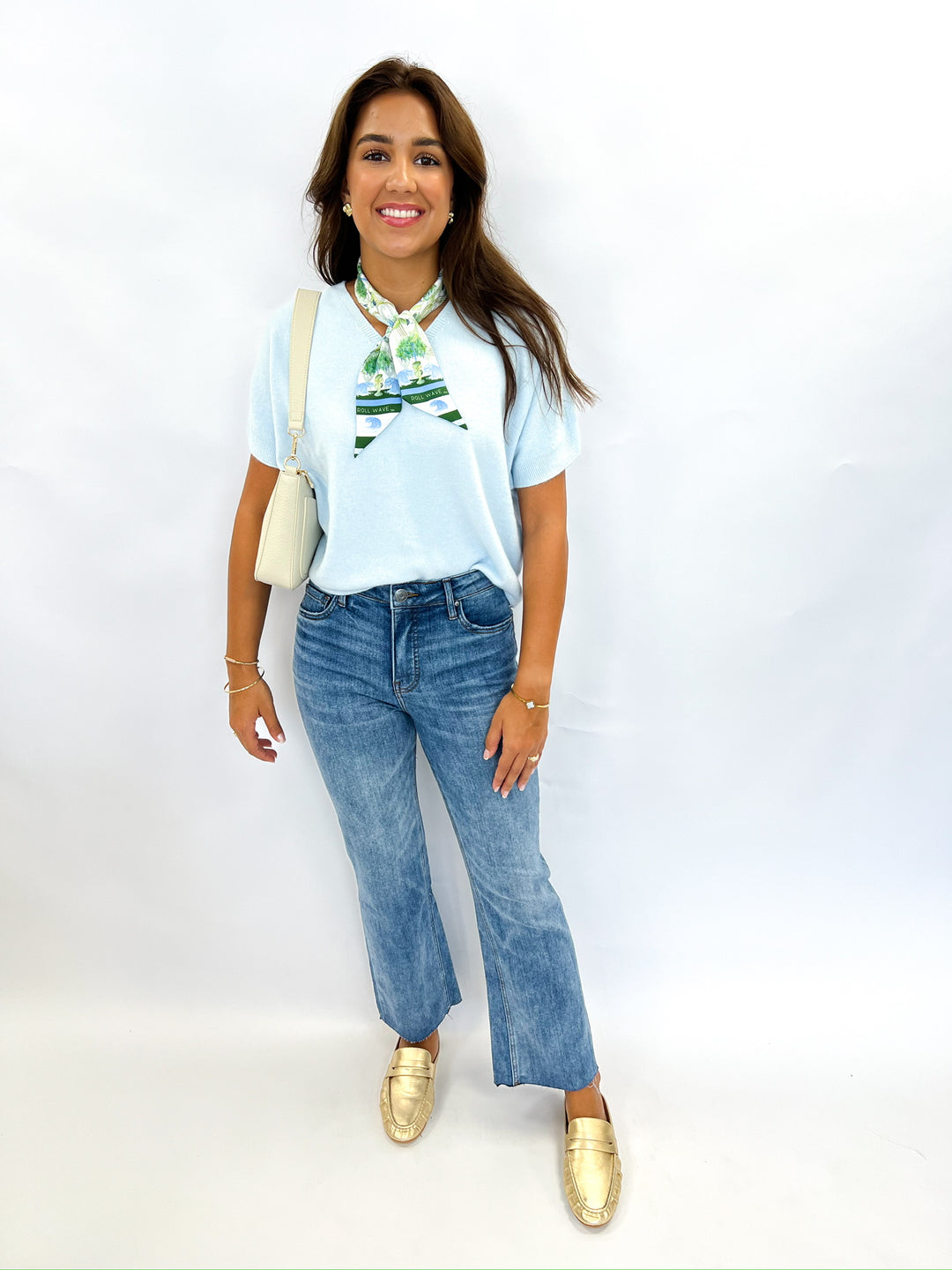 Sky Blue Italian VNeck Sweater