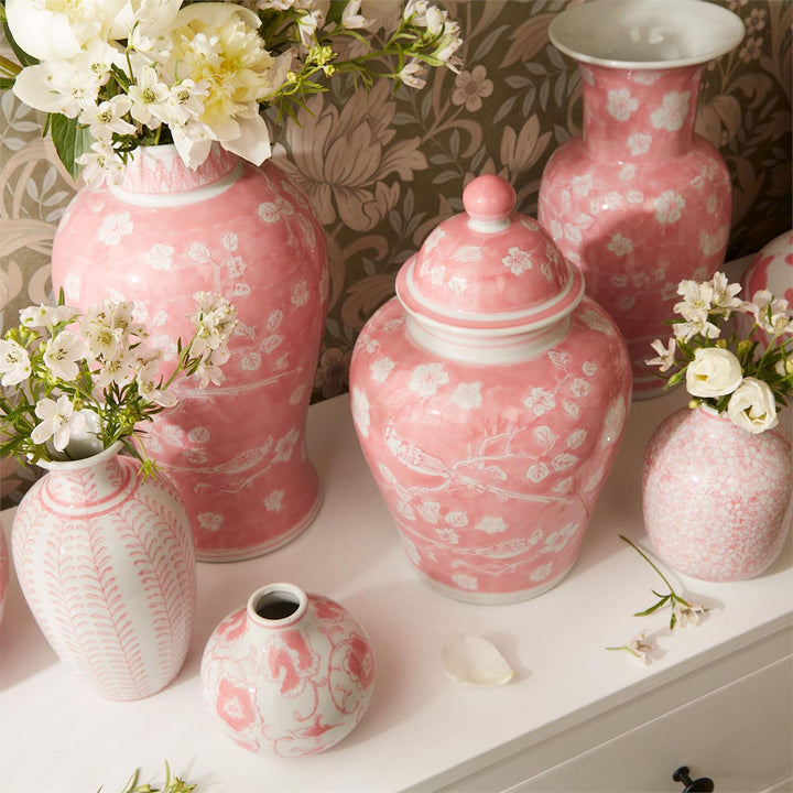 Pink Chinoiserie Vase