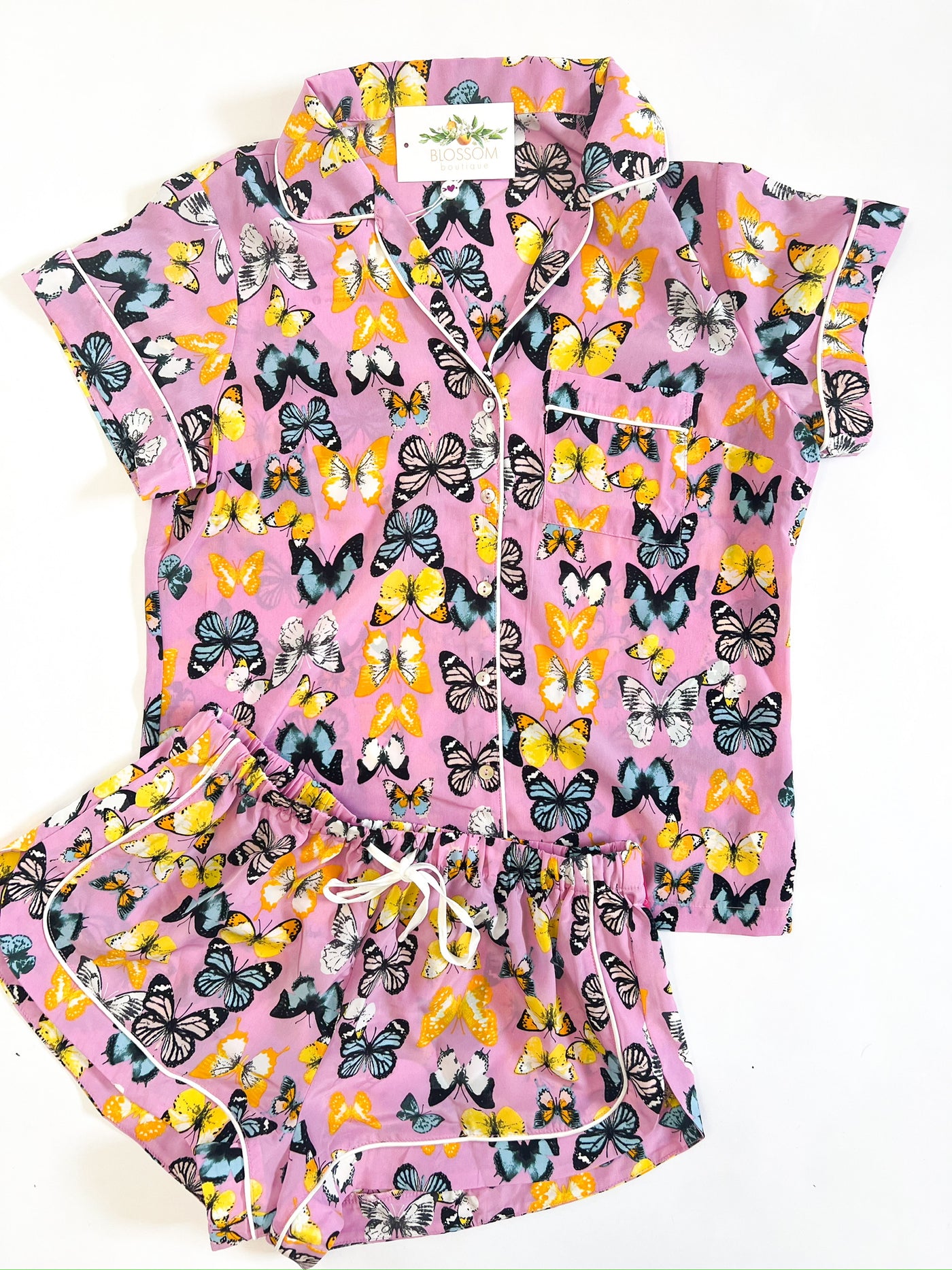 Pinky Butterfly Pajamas
