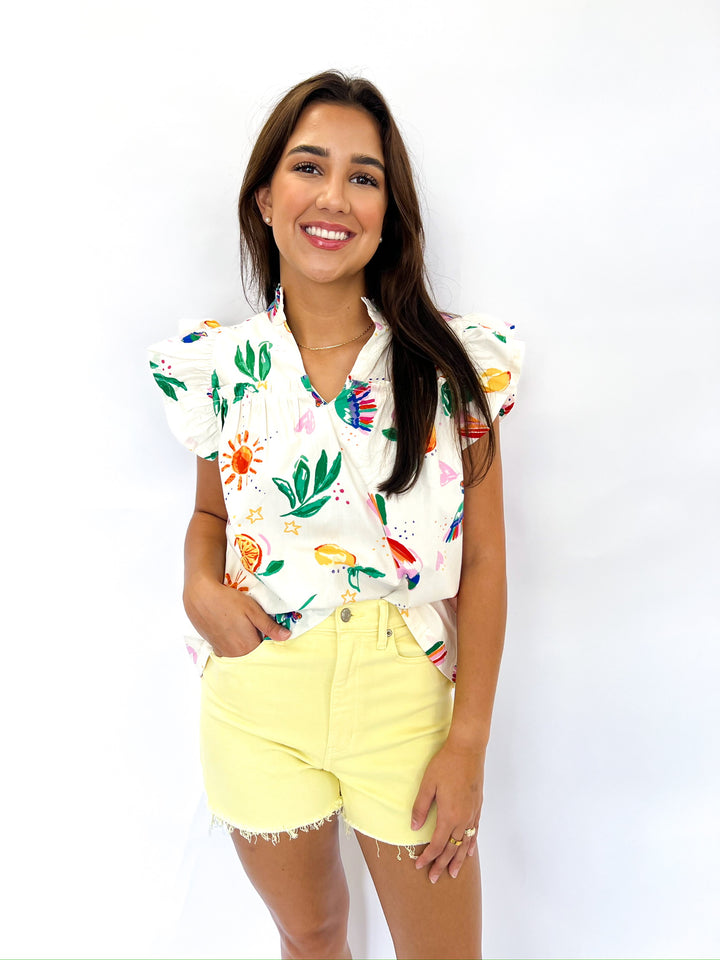 Toucan Fruit Sleeveless Top